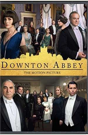 Downton Abbey: The Motion Picture DVD. The entire cast is on the cover, with a block profile of Downton Abbey.
